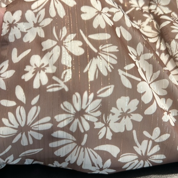 PEACH LOVE CALIFORNIA BOHO FLORAL SHIMMER THREADED DRESS GUC SZ M VERSATILE - Picture 10 of 12